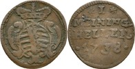 Sachsen Meiningen Heller Carl Friedrich, 1729-1743.