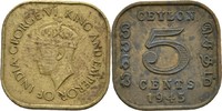 Ceylon 5 Cents George VI., 1936-52