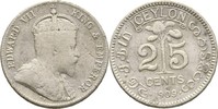 Ceylon 25 Cents Edward VII., 1901-10