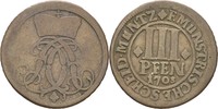 Bistum Münster 3 Pfennige Friedrich Christian v. Plettenberg (1688-1706)