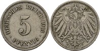 Kaiserreich 5 Pfennig Wilhelm II., 1888-1918