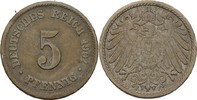 Kaiserreich 5 Pfennig Wilhelm II., 1888-1918