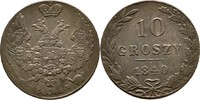 Polen Russland 10 Groszy Nikolaus I., 1825-1855