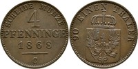Preussen Frankfurt 4 Pfennig Wilhelm I., 1861-1888