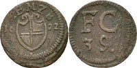 Brandenburg Ansbach 3 Pfennig Kipper 1622 Joachim Ernst, 1603-1625 ss