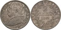 Vatikan Kirchenstaat 2 Lire Pius IX. -