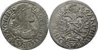 RDR Schlesien Habsburg Breslau 3 Kreuzer Leopold I., 1657-1705