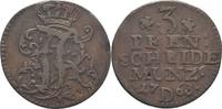 Preussen Aurich 3 Pfennige 1763 Friedrich II., 1740-1786 ss