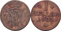 Hessen-Kassel 1 Heller Wilhelm I. 1803-1821. -