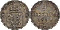 Preußen 4 Pfennig Wilhelm I., 1861 - 1888. -