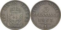 Preußen 3 Pfennig Wilhelm I. -