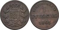 Bayern 1 Pfennig Maximilian II. 1848-64 -
