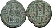 Byzanz Nikomedia Follis Justin II and Sophia, 565-578 -
