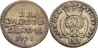 Brandenburg Ansbach Schwabach 2 1/2 Kreuzer 1774 Christian Friedrich Karl Alexander, 1757-1791 Schrötlingsfehler, ss