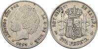 Spanien Peseta 1893 Alfonso XIII. ss