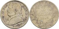 2 Lire 1867 Vatikan Pius IX. 1846-1878. ss