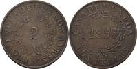 2 Reales 1853 Argentinien  ss