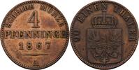 Preußen Berlin 4 Pfennige Wilhelm I., 1861-1888 -