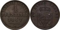 Preußen Frankfurt 4 Pfennige Wilhelm I., 1861-1888 -