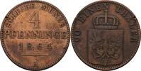 Preußen Berlin 4 Pfennige Wilhelm I., 1861-1888 -