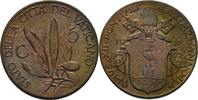 5 Cent 1940 Vatikan  prägefrisch