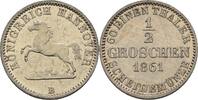 1/2 Groschen 1861 Hannover Georg V. 1851-1866 vz+