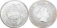 2 Dollars 2016 Niue Schildkröte prägefrisch