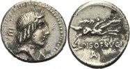 RÖMISCHE REPUBLIK Denar L. Calpurnius Piso Frugi