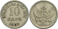 Montenegro 10 Para Nikolaus, 1860 - 1918