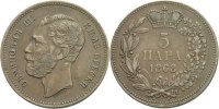 Serbien 5 Para Michael III. Obrenovic, 1839 - 1868