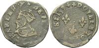Frankreich Dijon Double tournois Karl X., 1589 - 1590.
