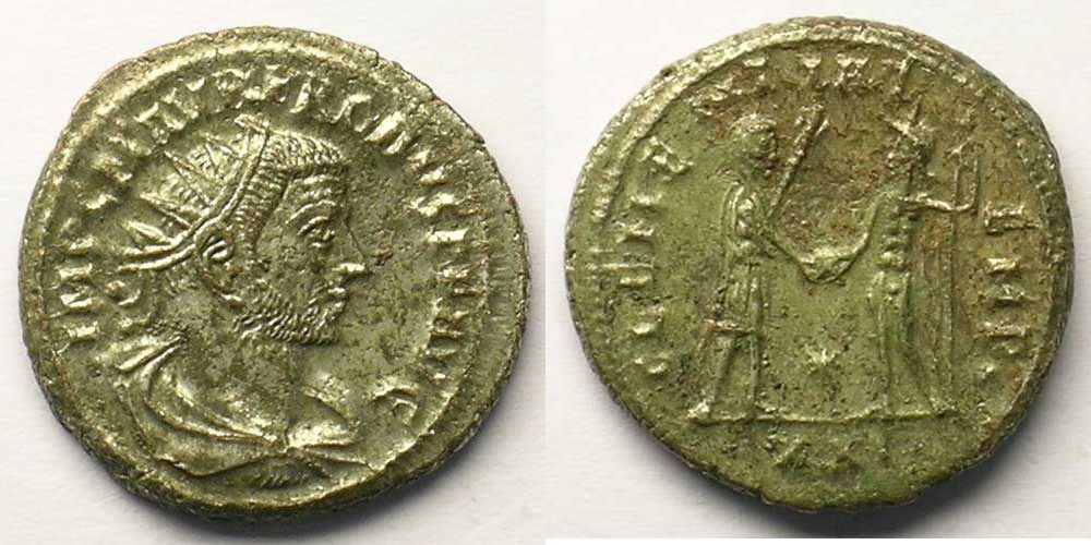 Münzen Antoninian 276282 n. Chr. Probus (276282) R/ CLEMENTIA TEMP