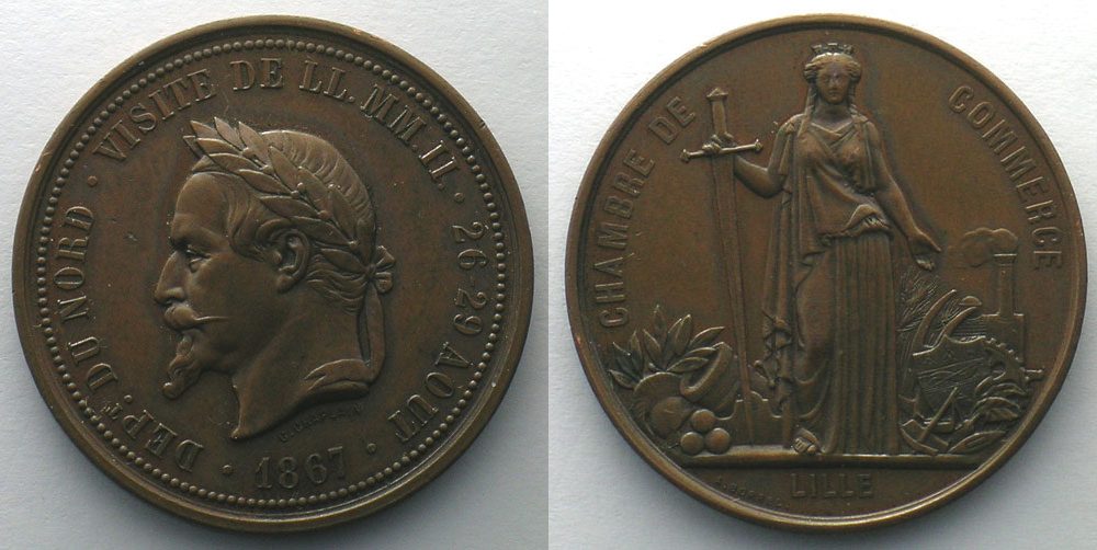 Jetons und Medaillen 1867 Numismatique du commerce et de l ...