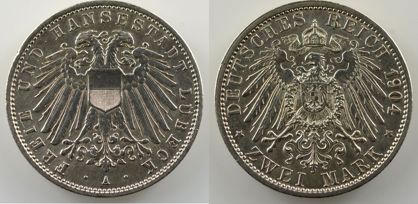 Münzen 2 Mark 1904 A Lübeck, freie Stadt SUP vz | MA-Shops