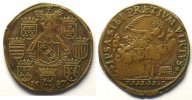 Münzen Jeton rond en cuivre Herzogtum von Lothringen Charles III (1545-1608) 27mm TB+/TTB -