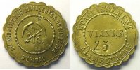 Münzen Numismatik der Bergwerken Epinac Sté anonyme des Houillères & du Chn de Fer Etablissement Alimentaire VIANDE Lt, Rlobé 34mm SUP -