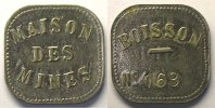 Münzen Numismatik der Bergwerken Paris Maison des Mines Boisson n°163 ZnNi, 4a 26mm SUP -
