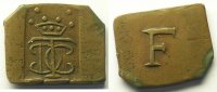 Münzen Numismatik der Bergwerken Fresnes, arr. de Valenciennes SVI Cu, rectangle coin coupés 23x29mm TTB -