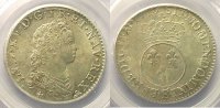 Münzen 1/2 Ecu Ludwig XV (1715-1774) G.308 Vertugadin réf. (Rouen) PCGS-MS63 SUP/FDC -