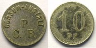 Münzen 10 Pf ROMBACH (Rombas) (57) Consum-Anstalt, P.C.R. ZnNi, R 20,5mm TTB+ -