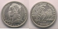 Französische Kolonialmünzen Lec.34 2 Francs 1964 Essai FDC