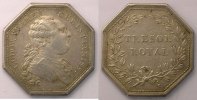 Münzen jeton Jetons des alten Regims Trésor Royal octogonal en argent Louis XVI TTB -