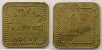 Französische Kolonialmünzen Elie 150.2 1 Franc Lt, carré coins arrondis 21mm TTB