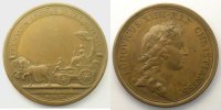 Münzen bronze Medaillen von Louis XIV année MAUGER Entrée de la Reine à Paris 41mm SUP -