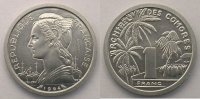 Französische Kolonialmünzen Lec.32 1 Franc 1964 Essai FDC