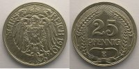 Münzen 25 Pfennig Deutschland Coin bouché ou frappe sous graisse SUP -