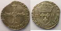 Französische königlische Münzen 1605 (ou 1595) T (Nantes) TB+