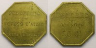 Münzen 50 cent Numismatik der Bergwerken Alès Denrées Lt, 8 25mm SUP -