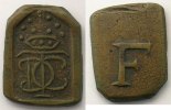 Münzen Numismatik der Bergwerken Fresnes, arr. de Valenciennes SVI Cu, rectangle coin coupés 19x25mm TTB -
