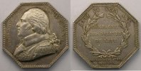 Münzen Jeton Numismatik der Bergwerken Salines de l'Est octogonal en argent Louis XVIII TTB+/SUP -